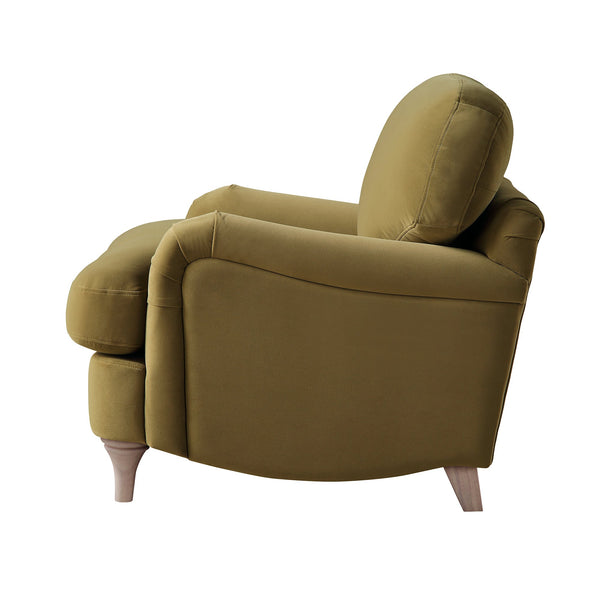 Daphnis Fudge Velvet Sofa, 1-Seater