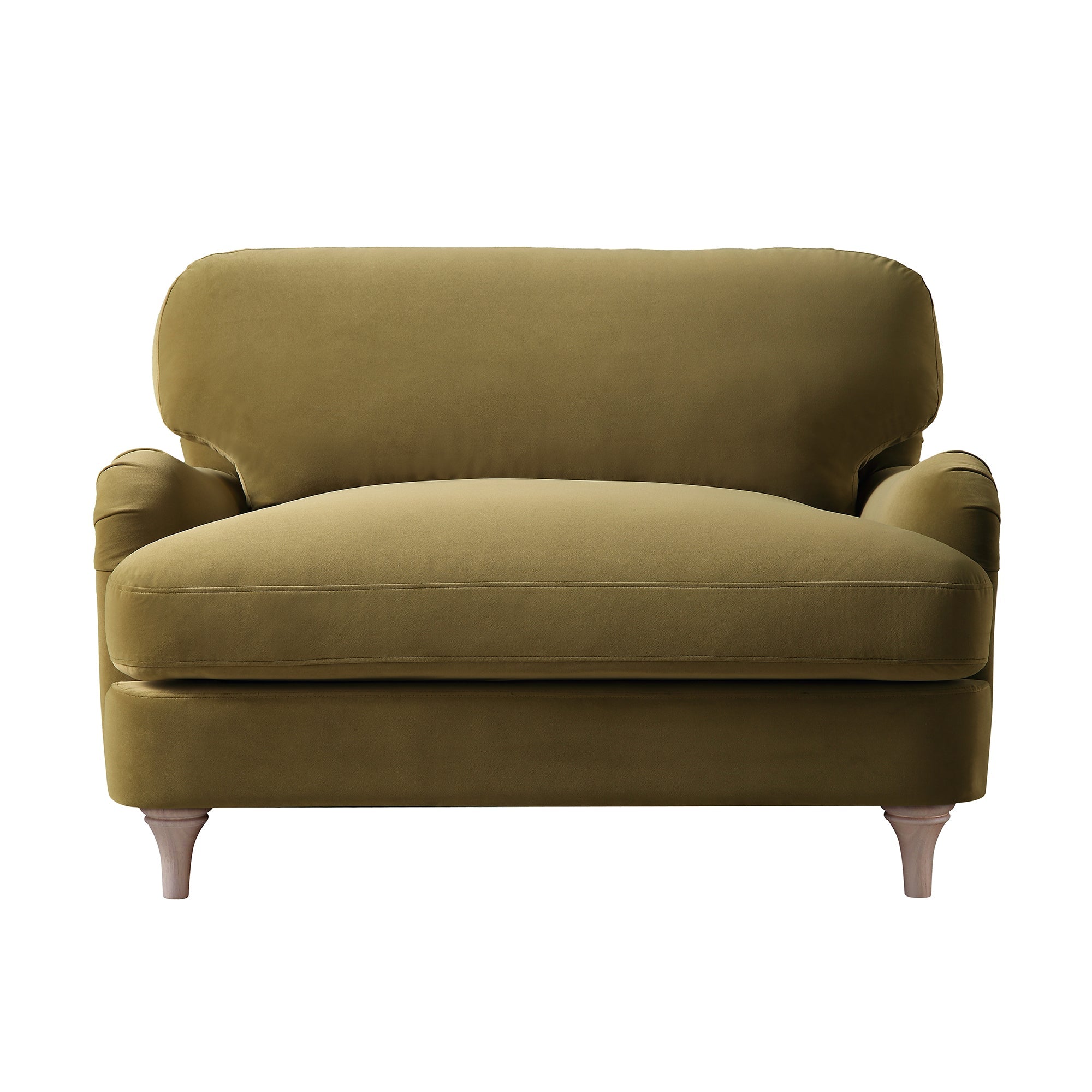 Daphnis Fudge Velvet Sofa, Loveseat