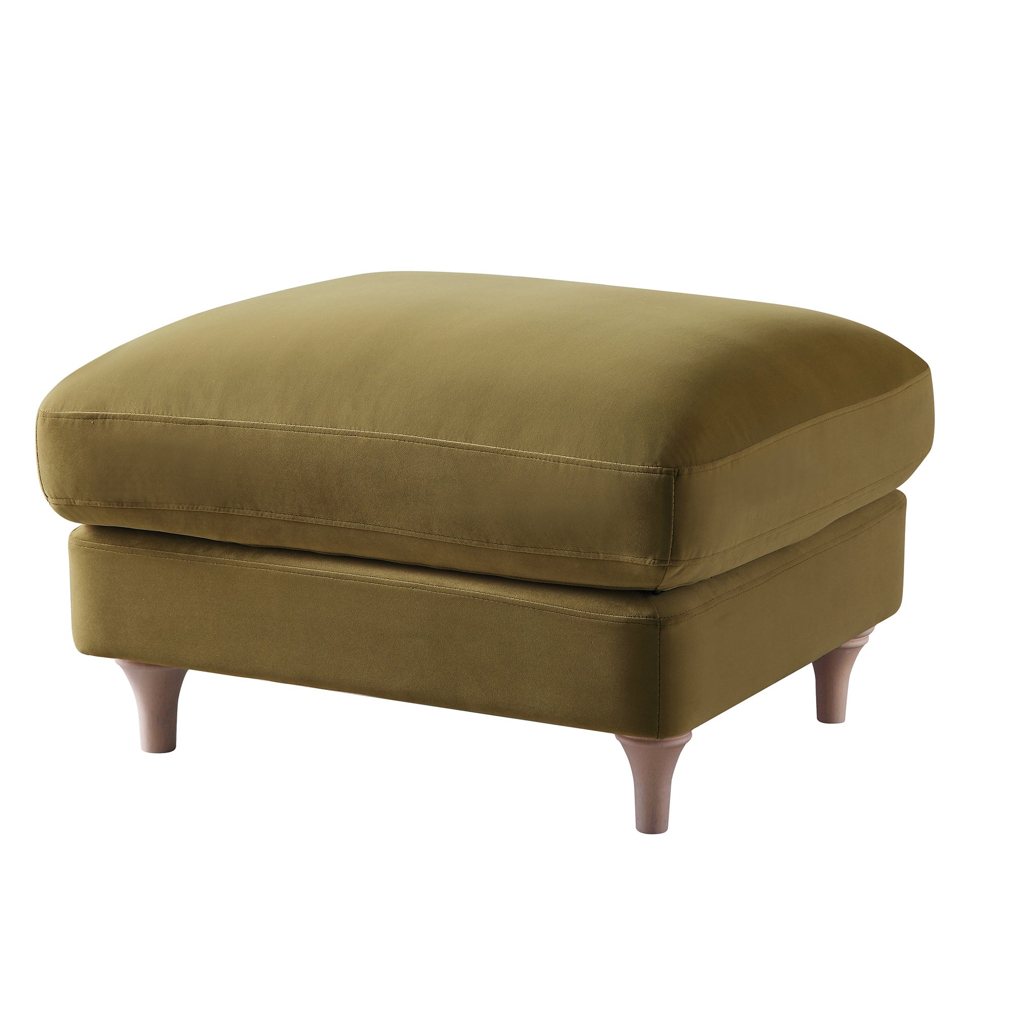 Daphnis Fudge Velvet Sofa, Footstool