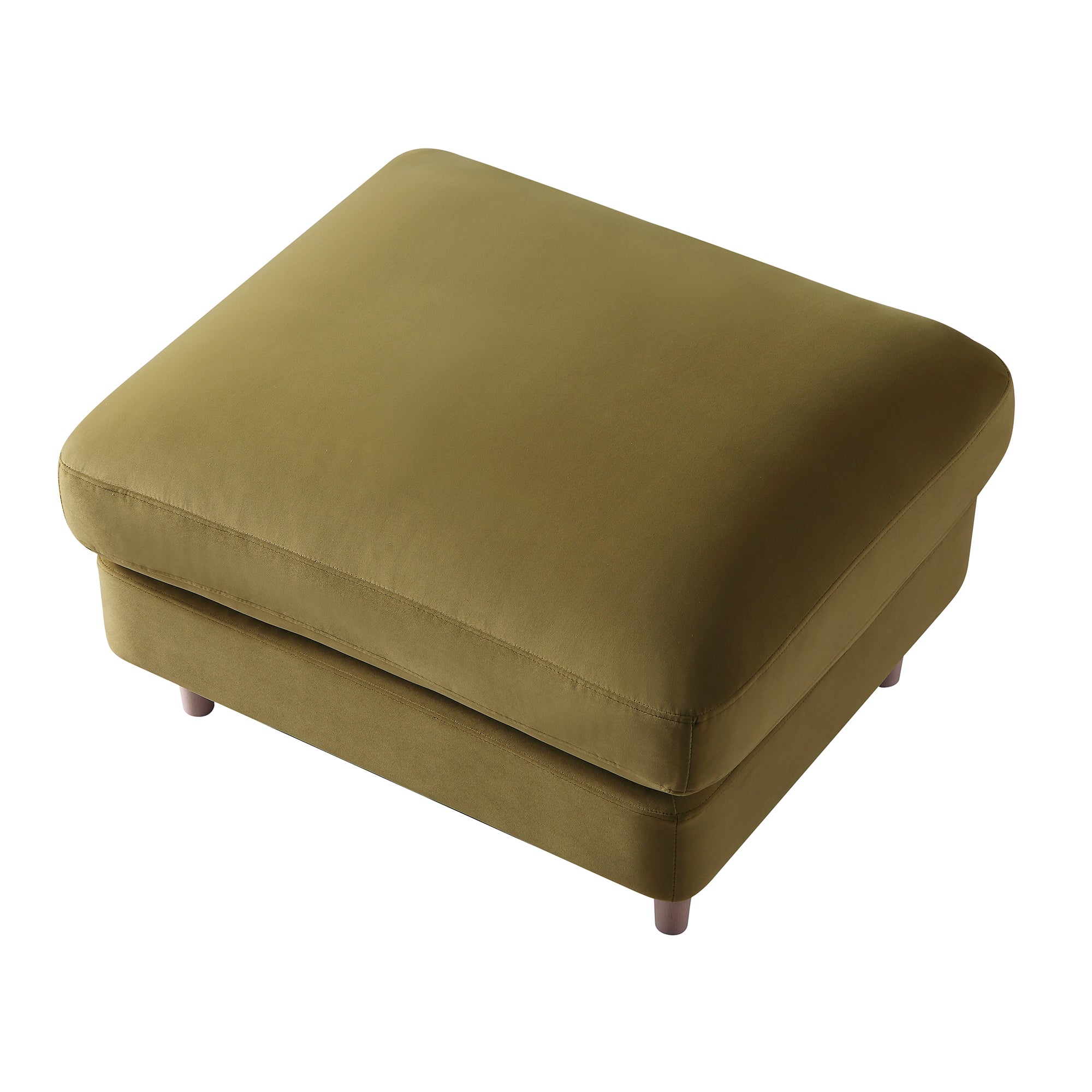 Daphnis Fudge Velvet Sofa, Footstool