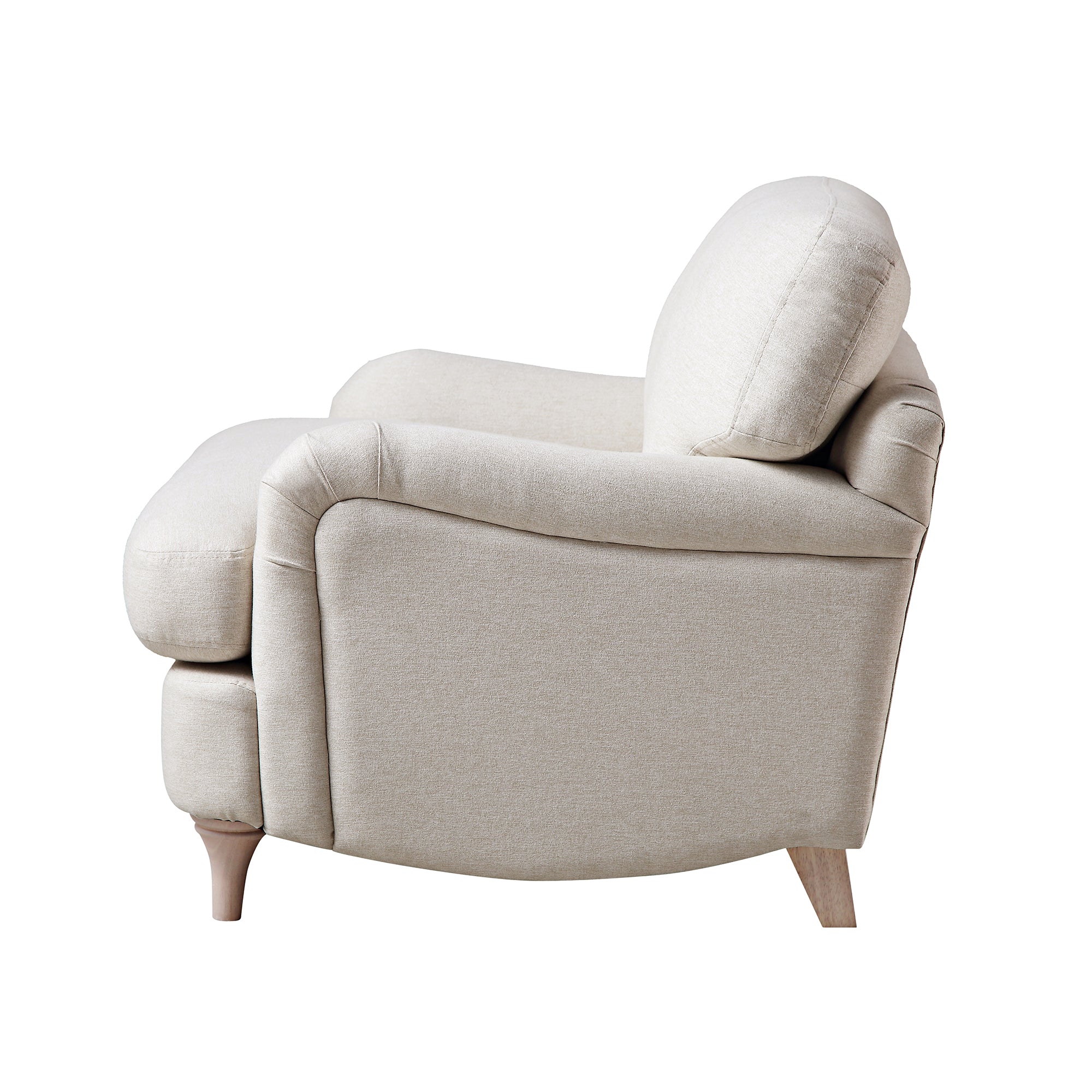 Daphnis Oatmeal Fabric Sofa, 1-Seater