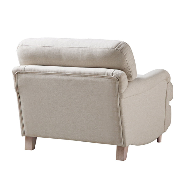 Daphnis Oatmeal Fabric Sofa, 1-Seater