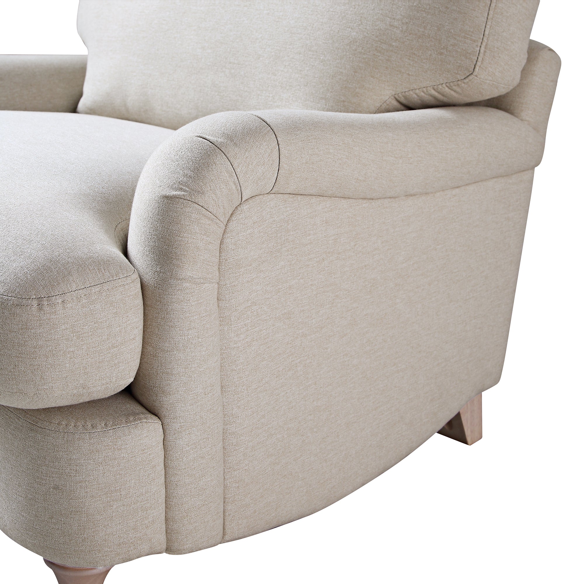 Daphnis Oatmeal Fabric Sofa, 1-Seater