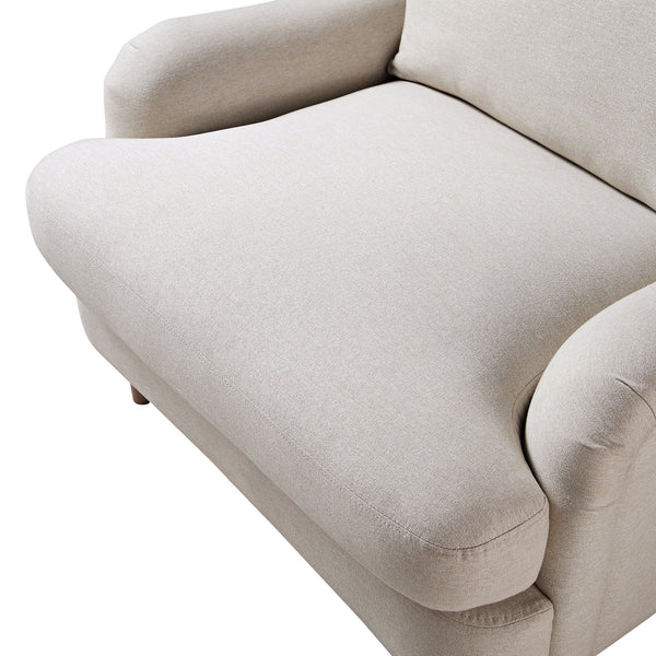 Daphnis Oatmeal Fabric Sofa, 1-Seater