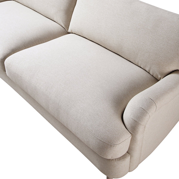 Daphnis Oatmeal Fabric Sofa, 3-Seater