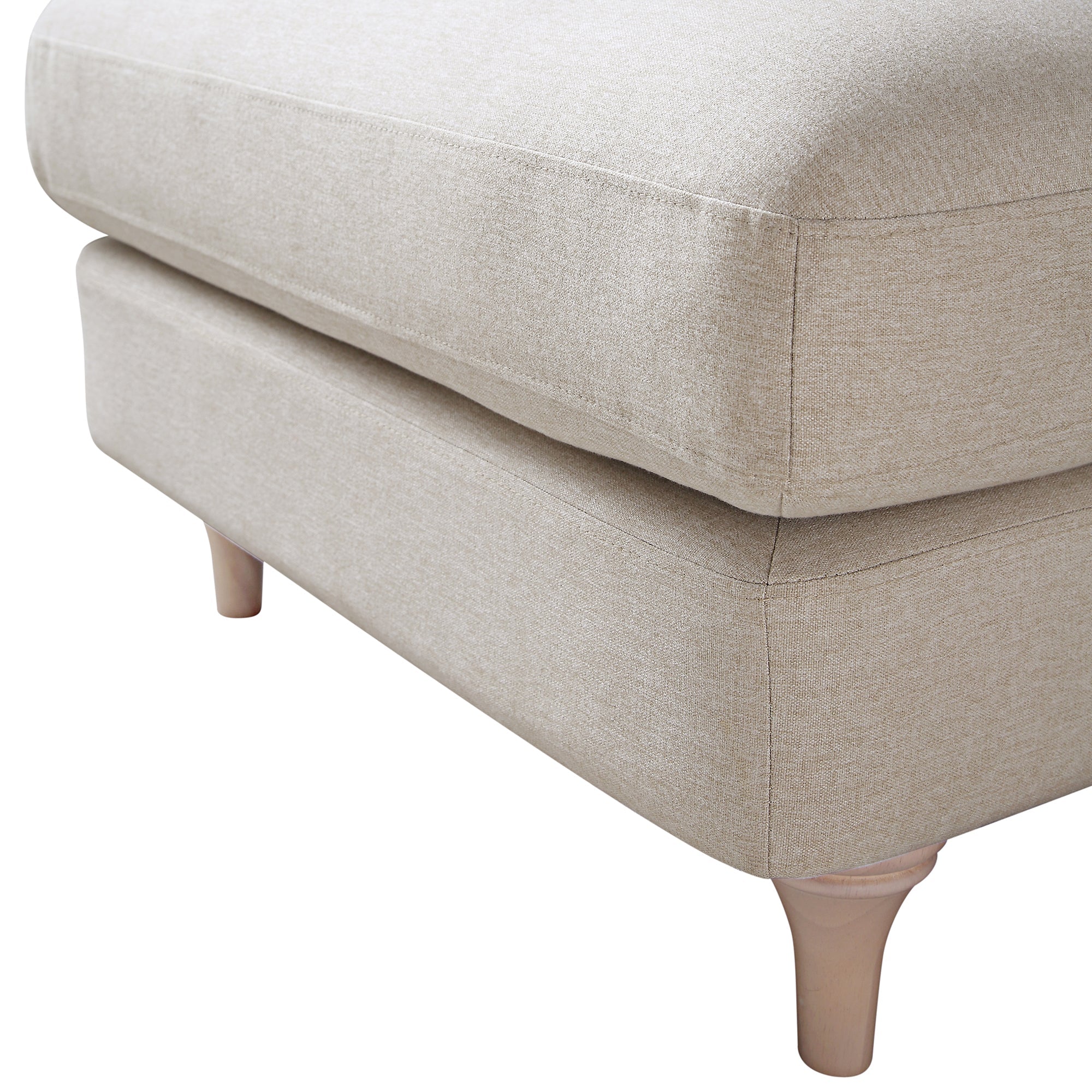 Daphnis Oatmeal Fabric Sofa, Footstool