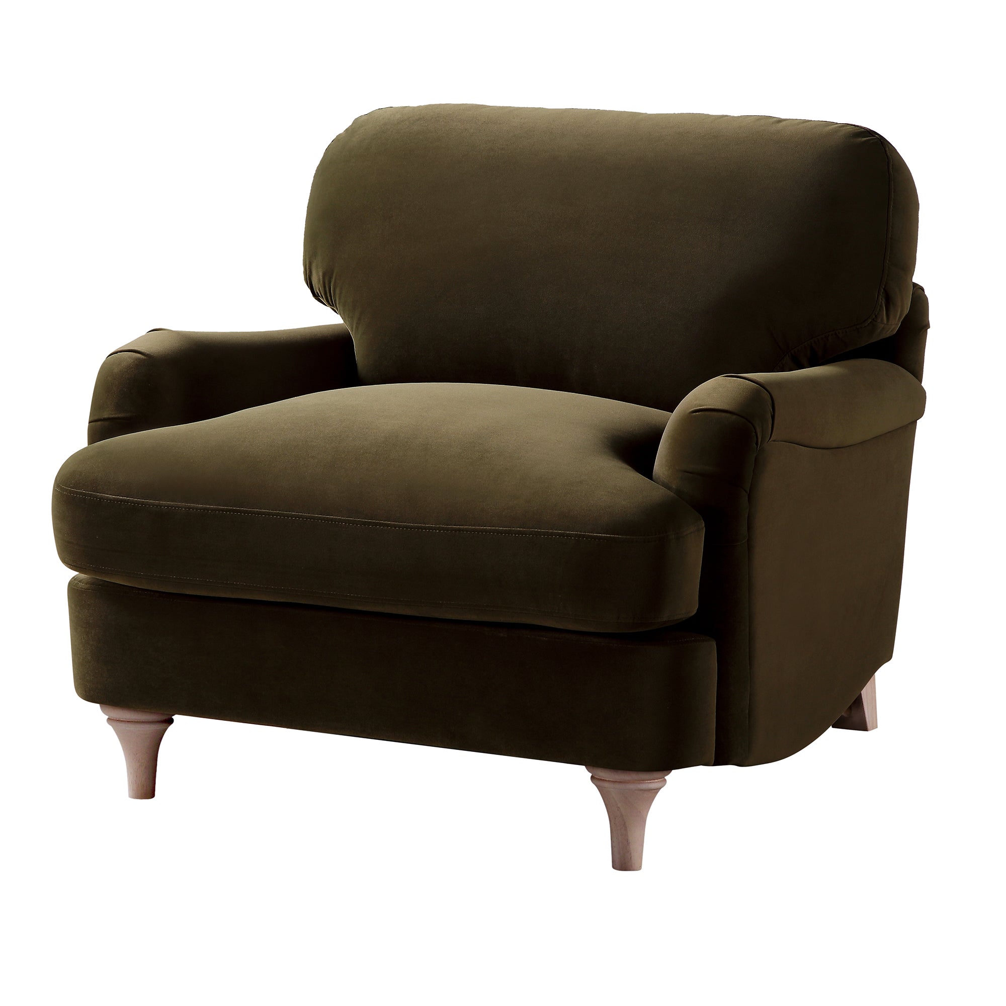 Daphnis Seaweed Velvet Sofa, 1-Seater