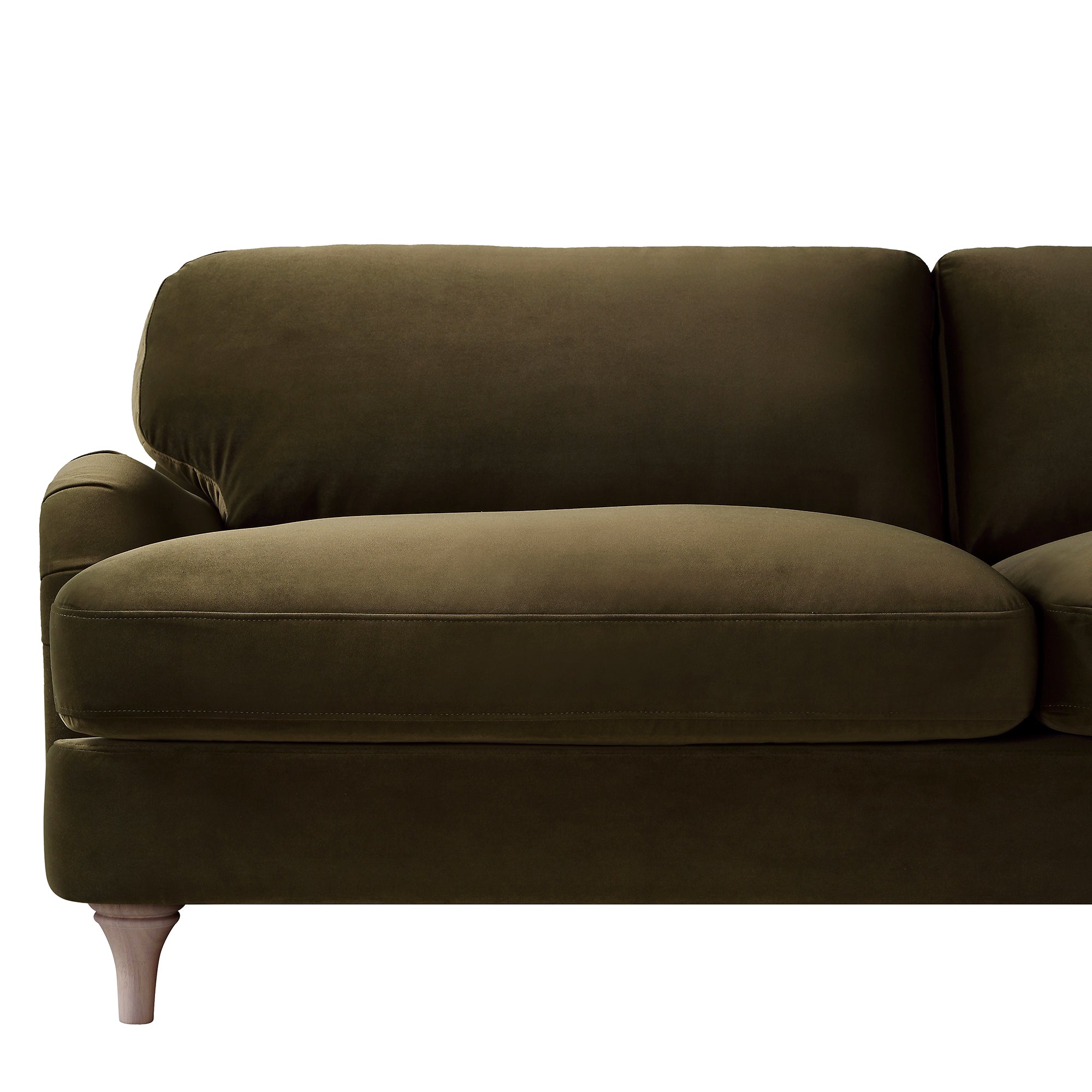 Daphnis Seaweed Velvet Sofa, 3-Seater