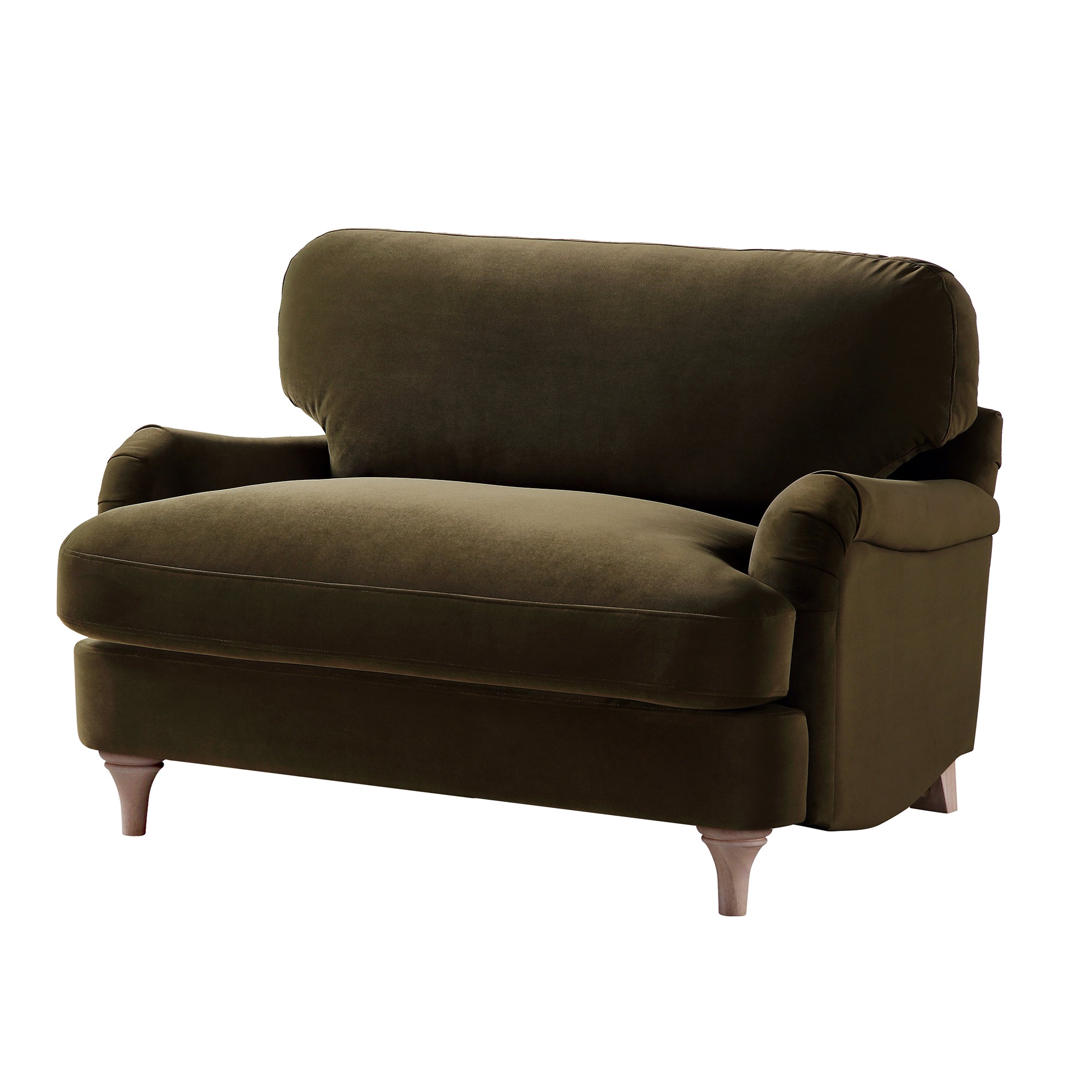 Daphnis Seaweed Velvet Sofa, Loveseat