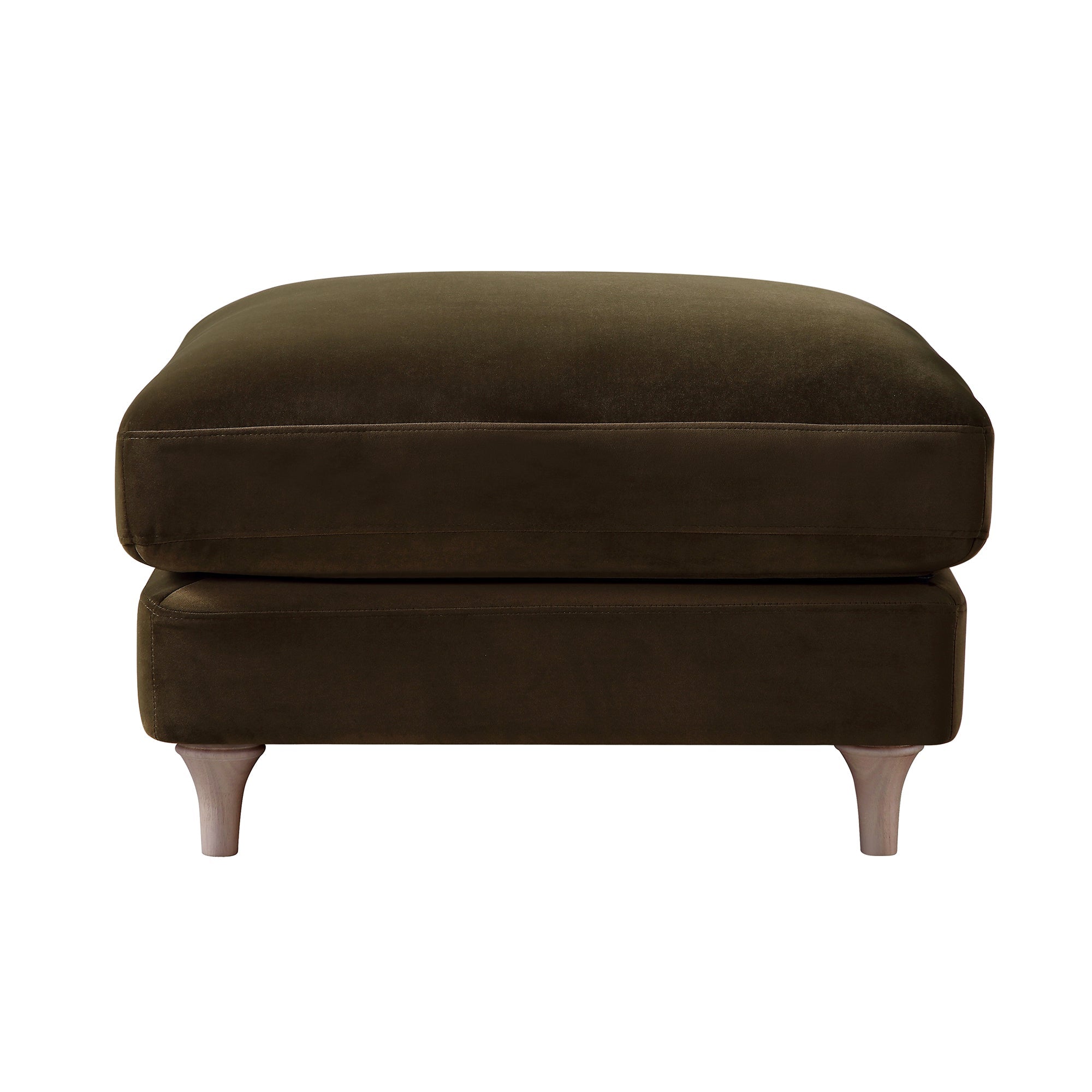 Daphnis Seaweed Velvet Sofa, Footstool