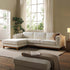 Dipley Beige Boucle Fabric Sofa, Grande Chaise Sofa Left Hand