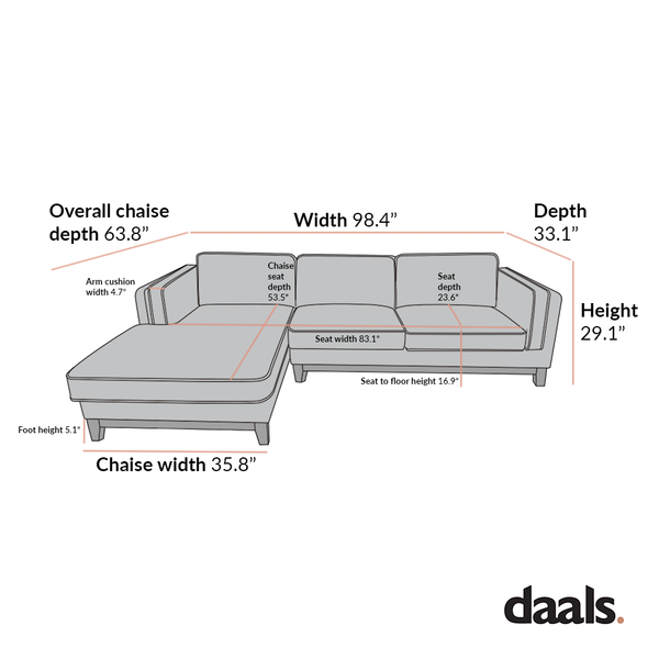 Dipley Sage Woven Fabric Sofa, Grande Chaise Sofa Left Hand