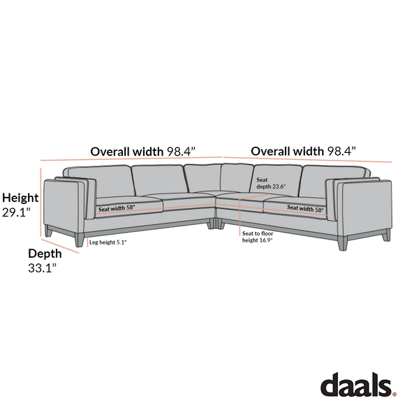 Dipley Oatmeal Woven Fabric Grande Corner Sofa