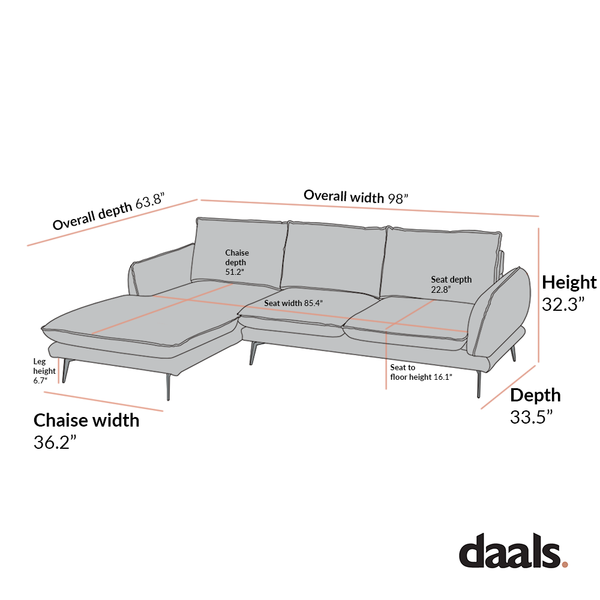 Obriel Oatmeal Fabric Sofa, Grande Chaise Sofa Left Hand