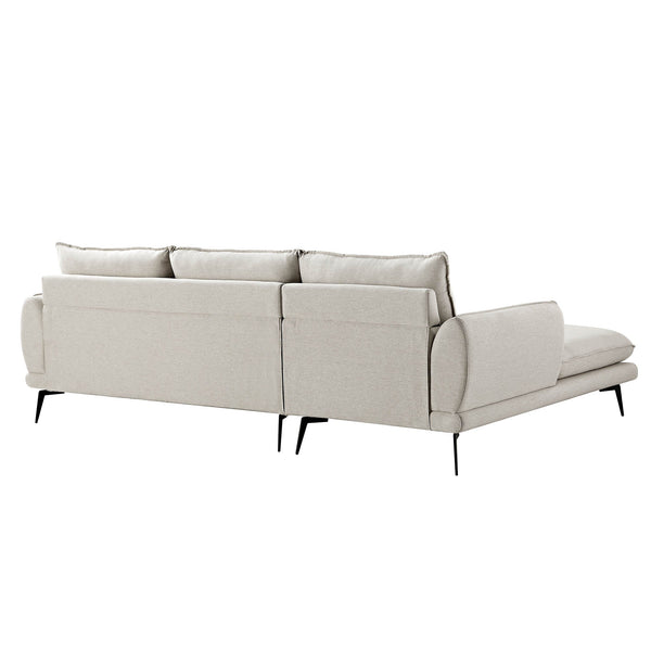 Obriel Oatmeal Fabric Sofa, Grande Chaise Sofa Left Hand