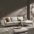 Obriel Oatmeal Fabric Sofa, Grande Chaise Sofa Right Hand Facing