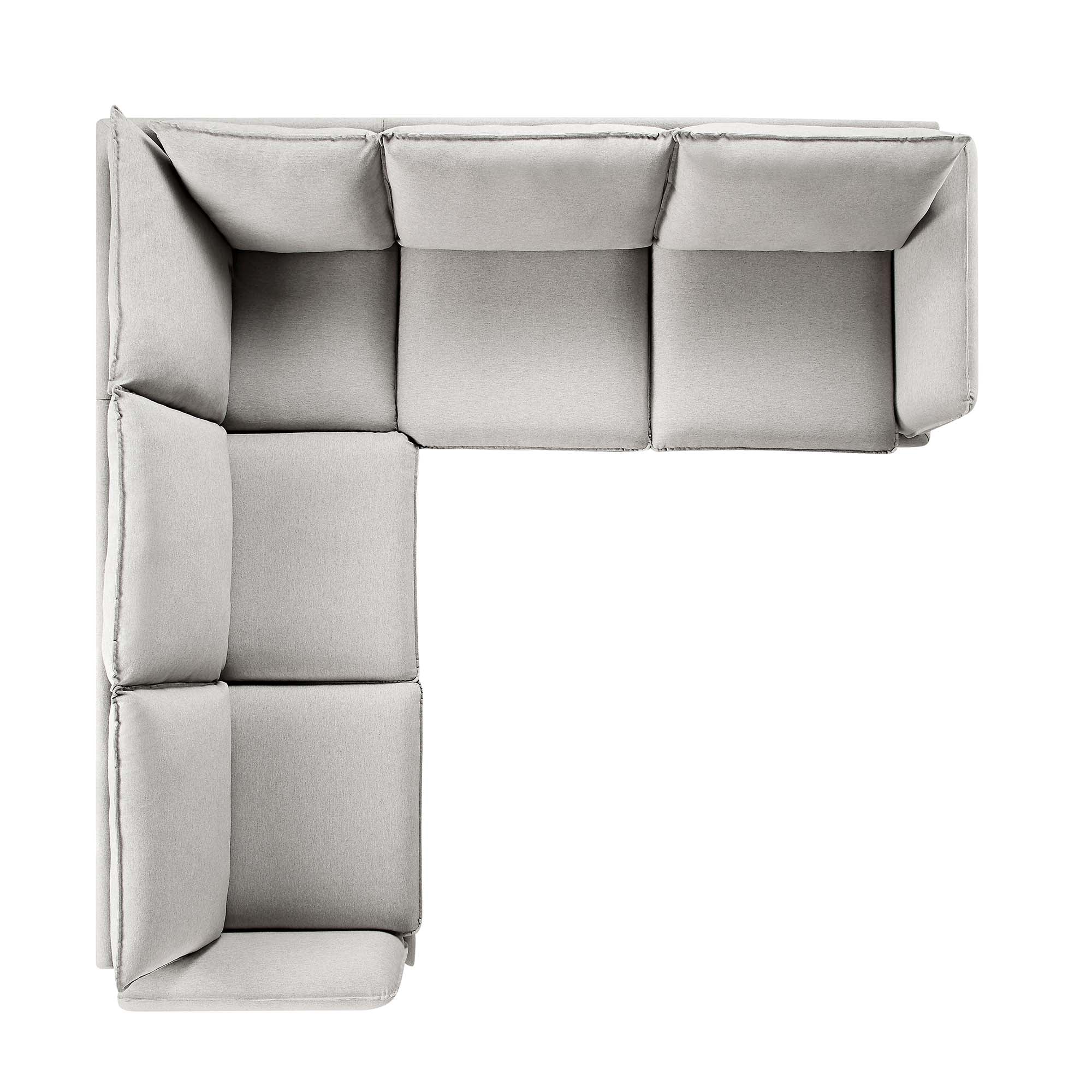 Obriel Grey Marl Fabric Grande Corner Sofa