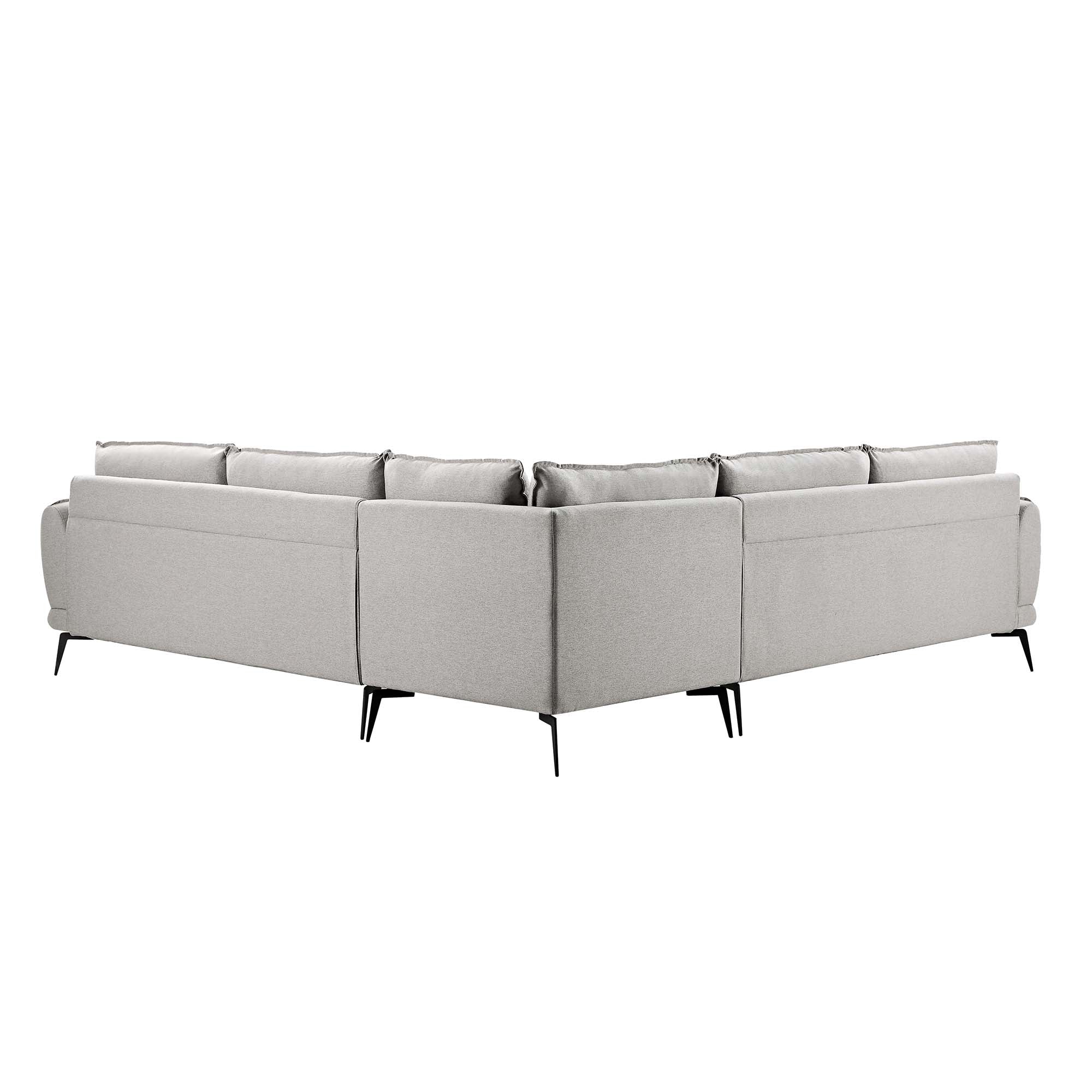 Obriel Grey Marl Fabric Grande Corner Sofa