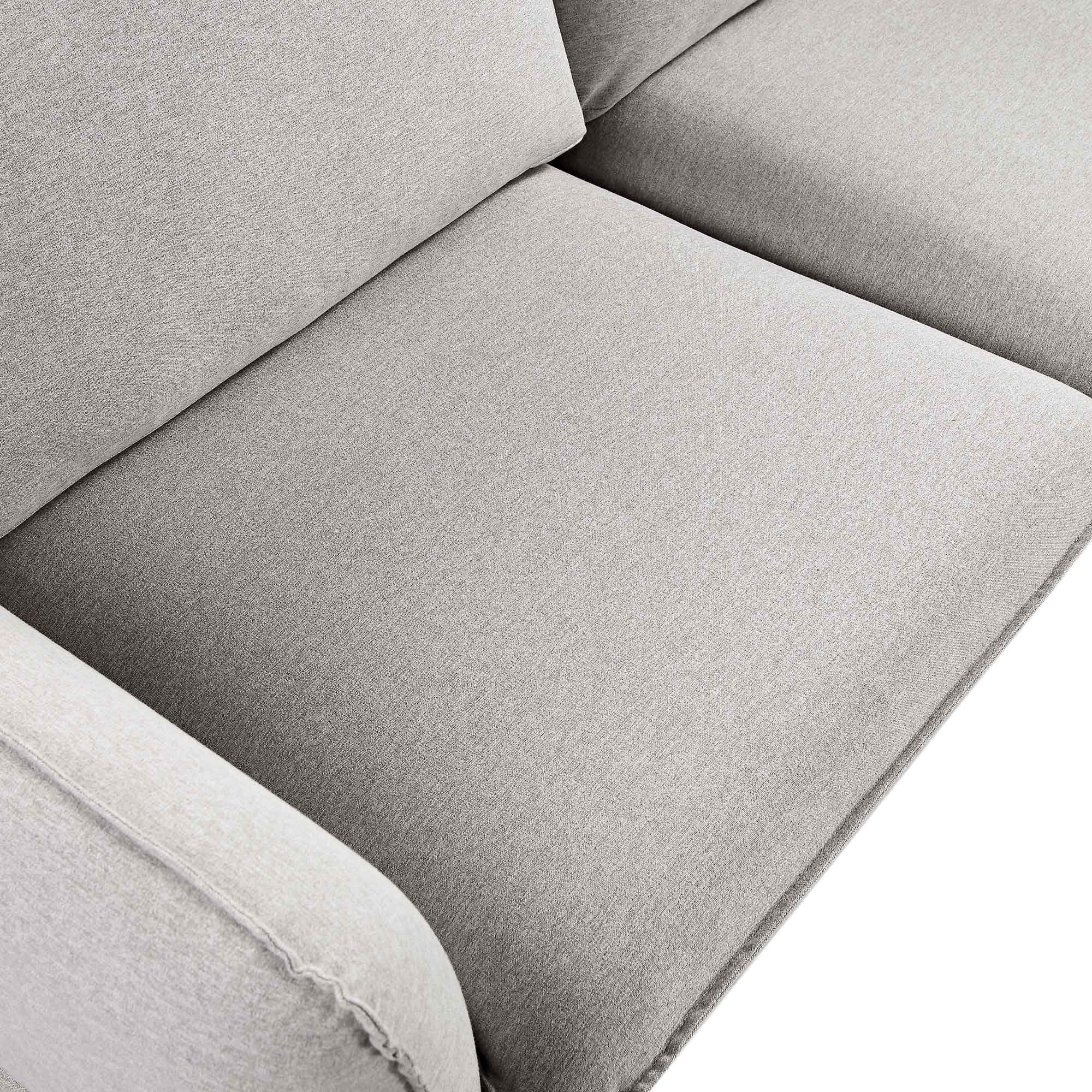 Obriel Grey Marl Fabric Grande Corner Sofa