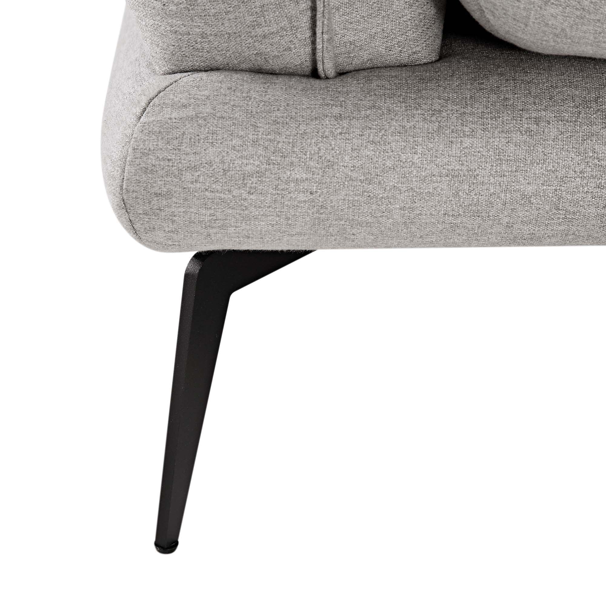 Obriel Grey Marl Fabric Grande Corner Sofa