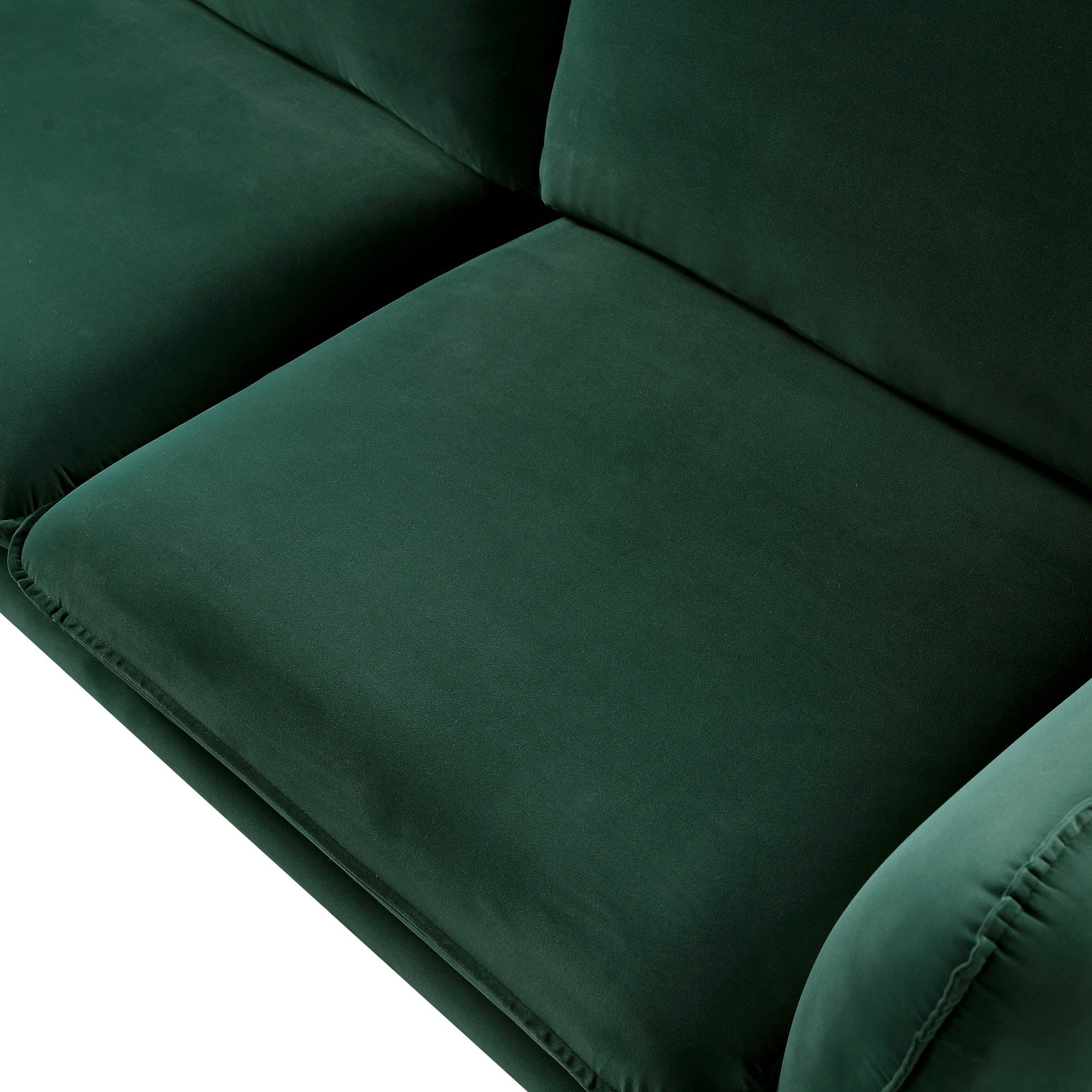 Obriel Forest Green Velvet Grande Corner Sofa