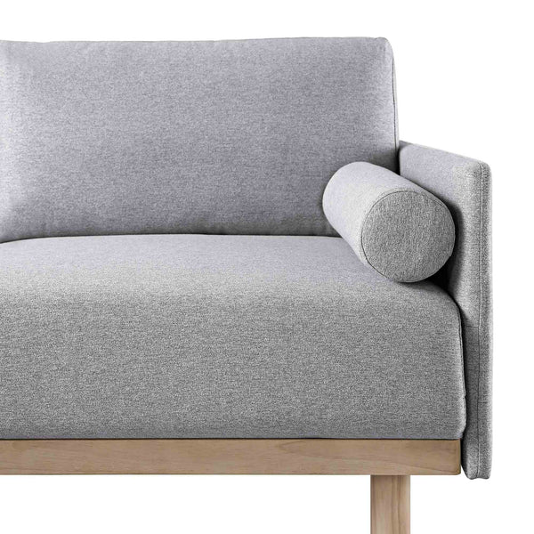 Timber Grey Marl Fabric Sofa, Large 3-Seater Chaise Sofa Left Hand Facing