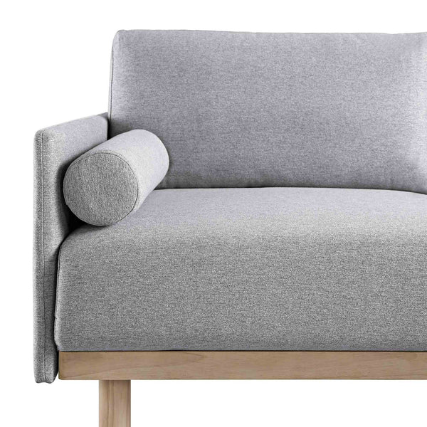 Timber Grey Marl Fabric Sofa, Large 3-Seater Chaise Sofa Right Hand Facing