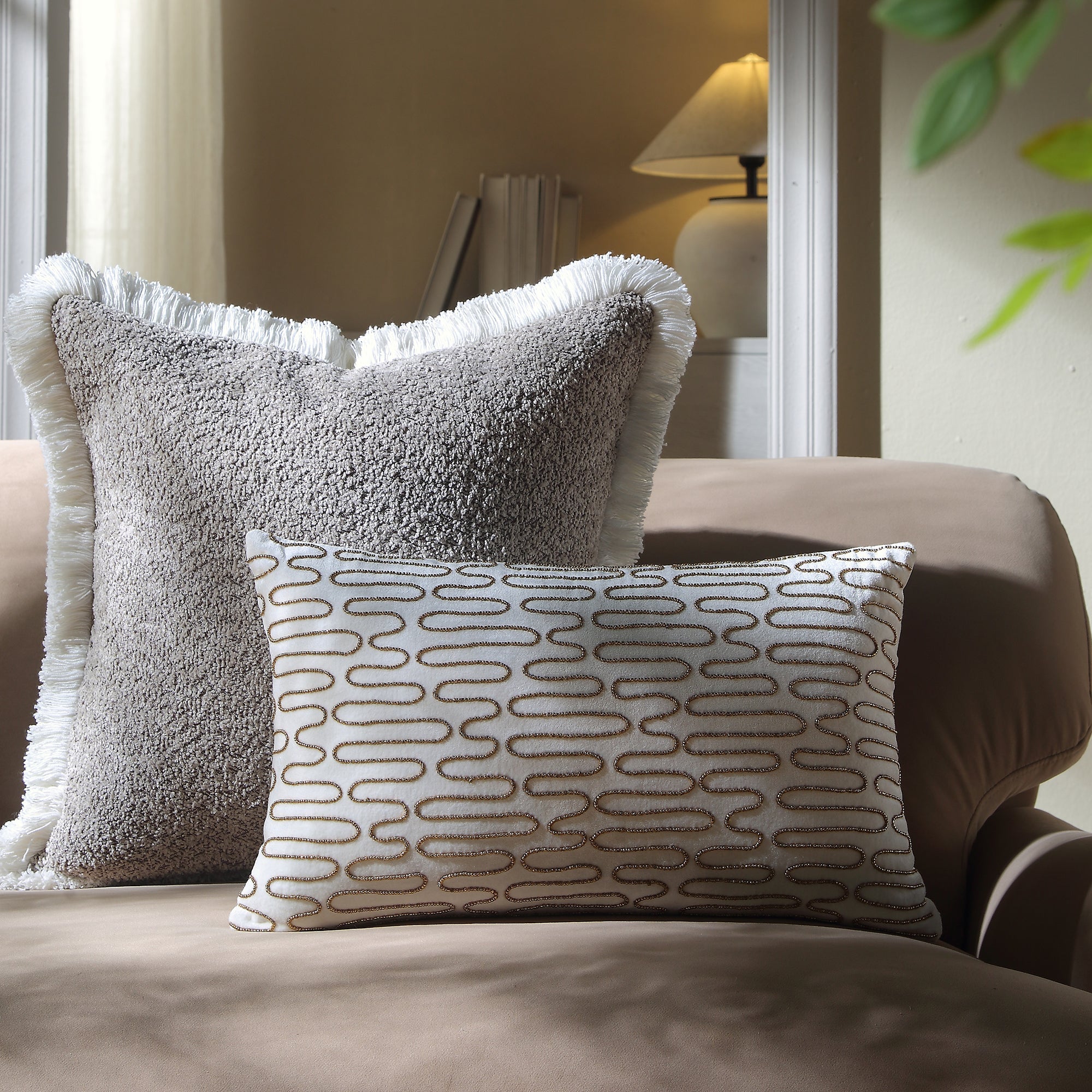 Luxe Collection Allegra Hand Beaded Velvet Pillow