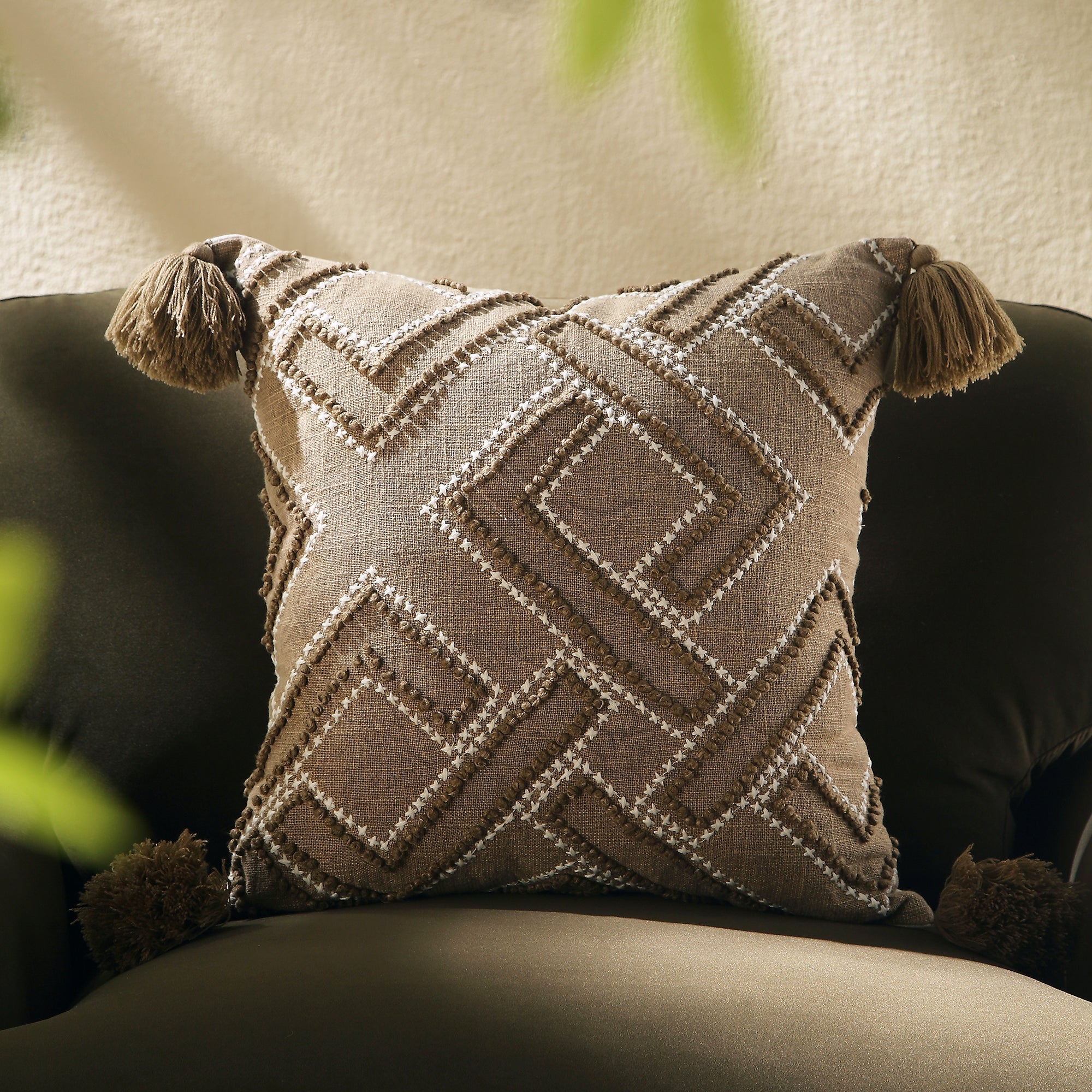 Boho Collection Andes Cross Stitch Pillow