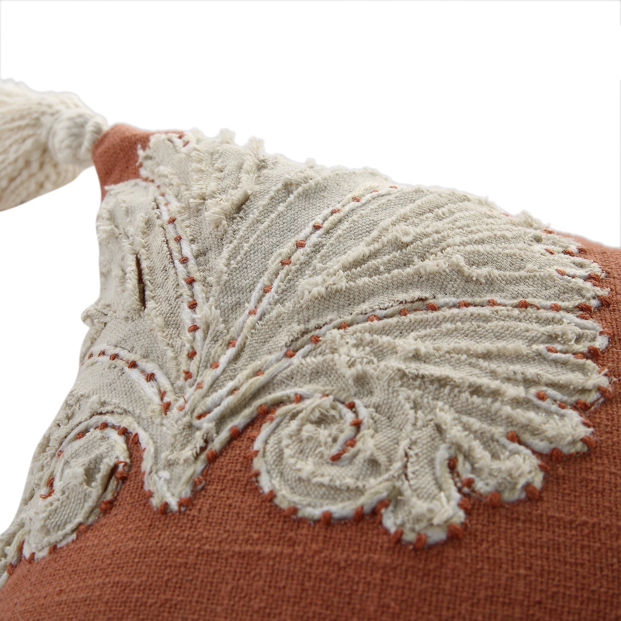 Aubrey Collection Suzani Motif Appliqué Pillow