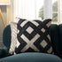 Baja Monochrome Geometric Embroidered Pillow