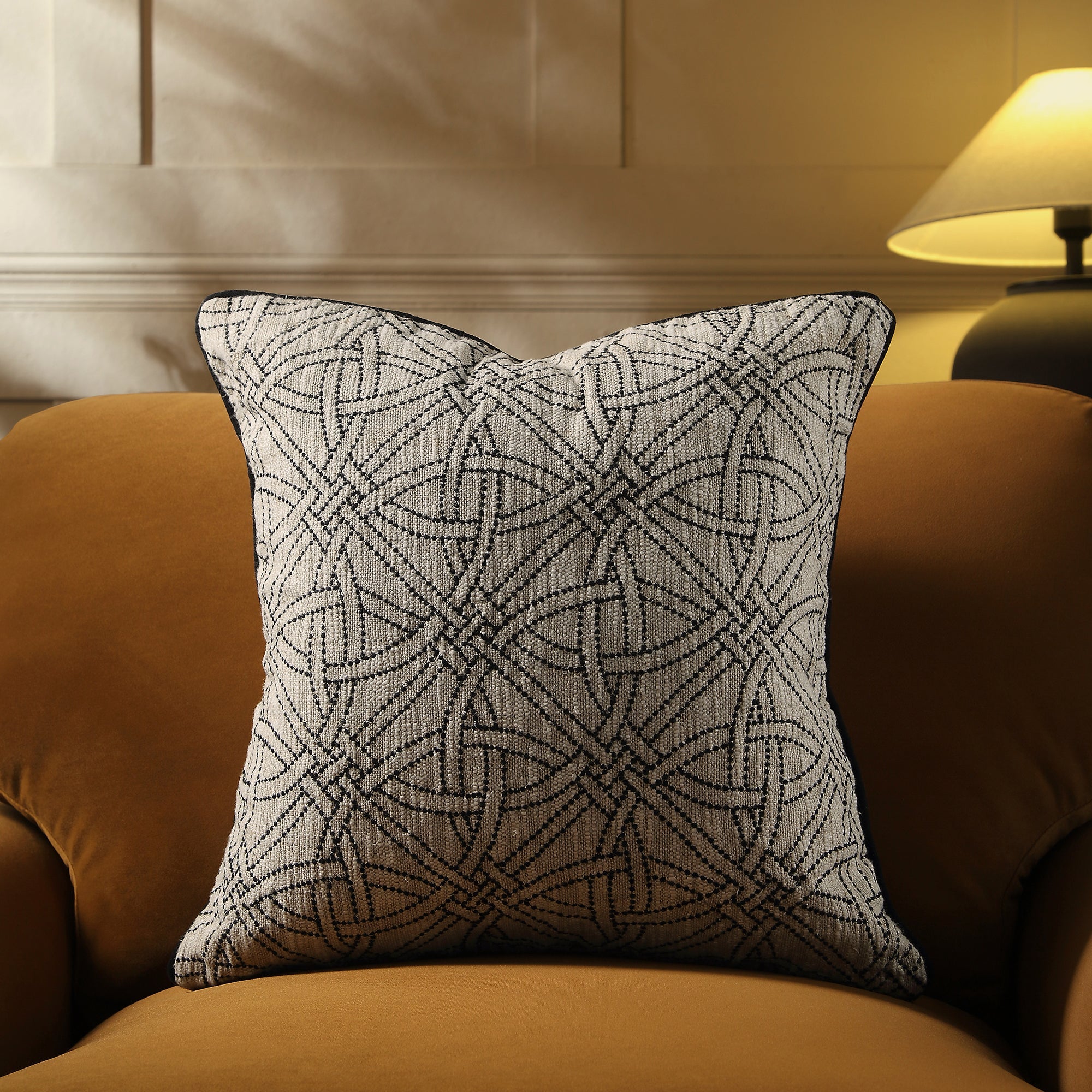 Baja Monochrome Illusion Embroidered Pillow