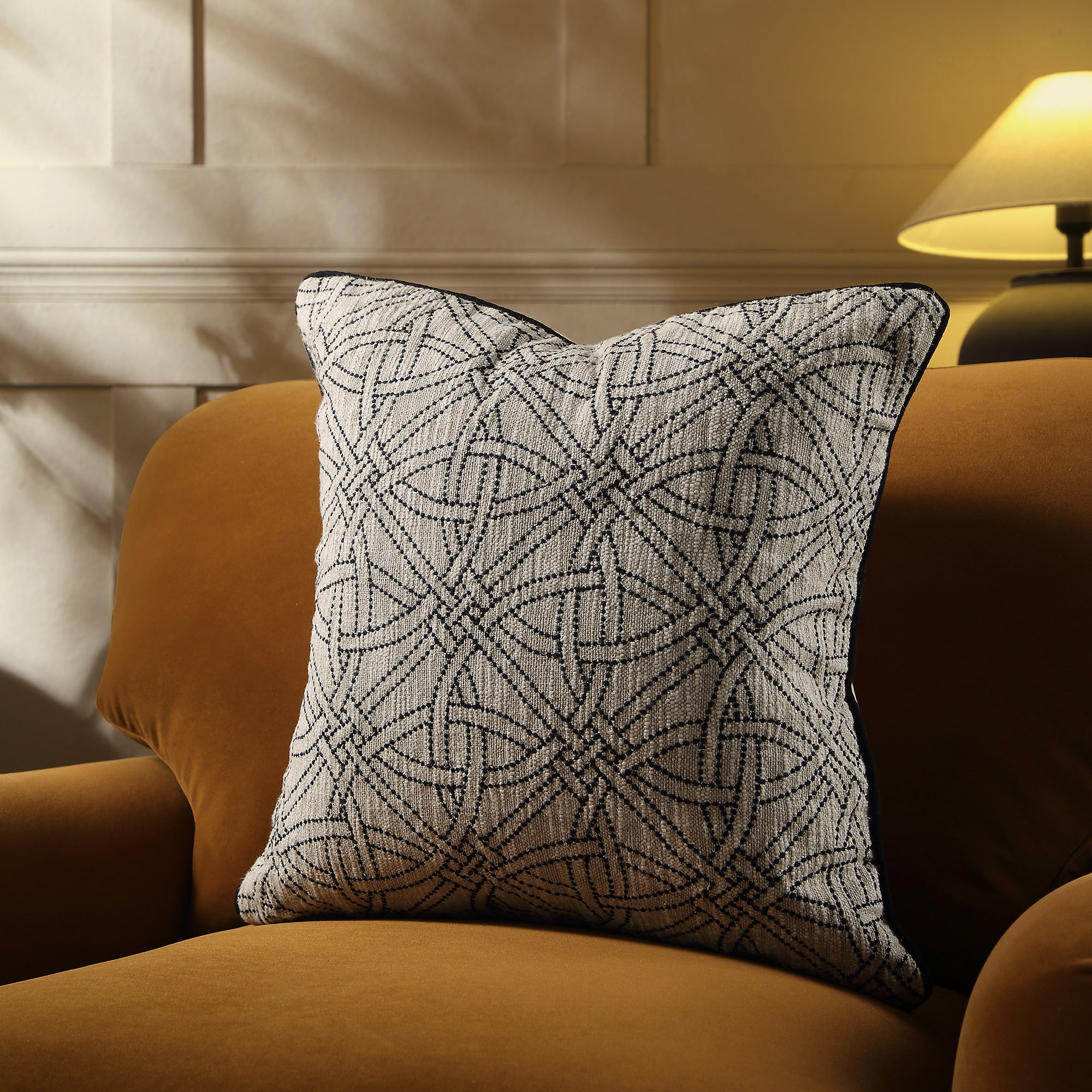 Baja Monochrome Illusion Embroidered Pillow