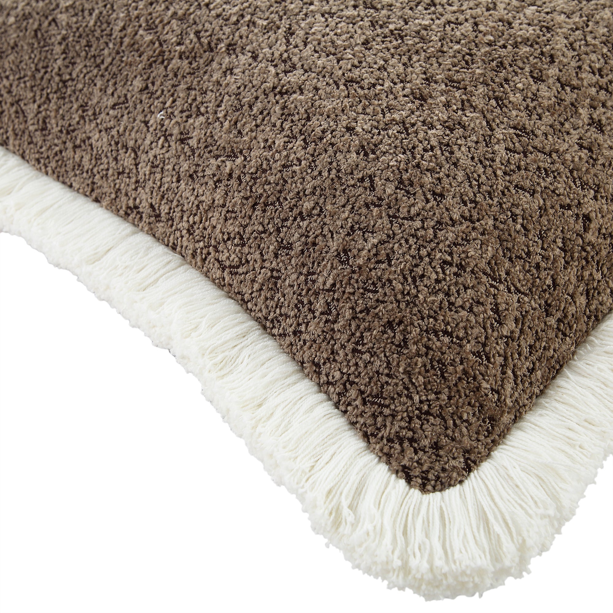 Kyra Mink Bouclé Fringed Pillow