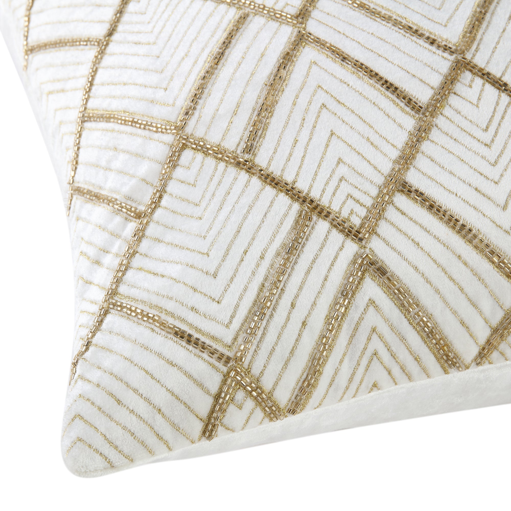 Luxe Collection Empire Hand Beaded Velvet Pillow