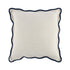 Evie Linen Prussian Blue Scalloped Square Pillow