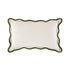 Evie Linen Cedar Green Scalloped Rectangular Pillow