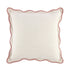 Evie Linen Dusky Pink Scalloped Square Pillow