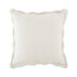 Evie Linen Powder White Scalloped Square Pillow