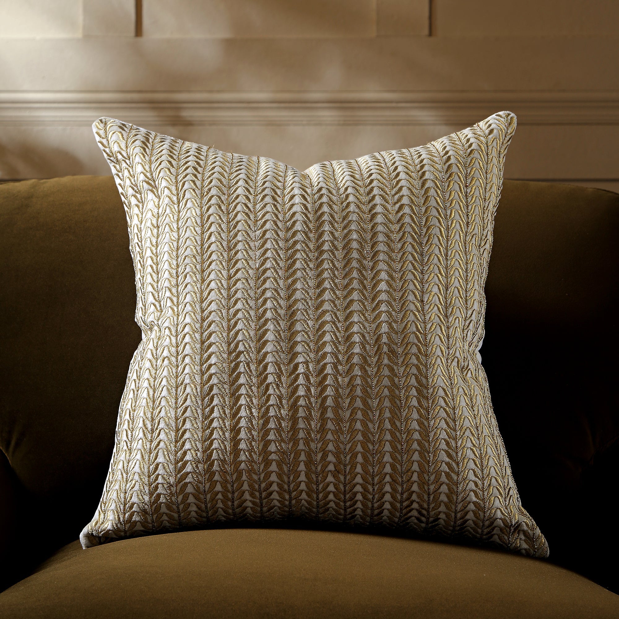 Luxe Collection Jasmine Hand Beaded Velvet Pillow