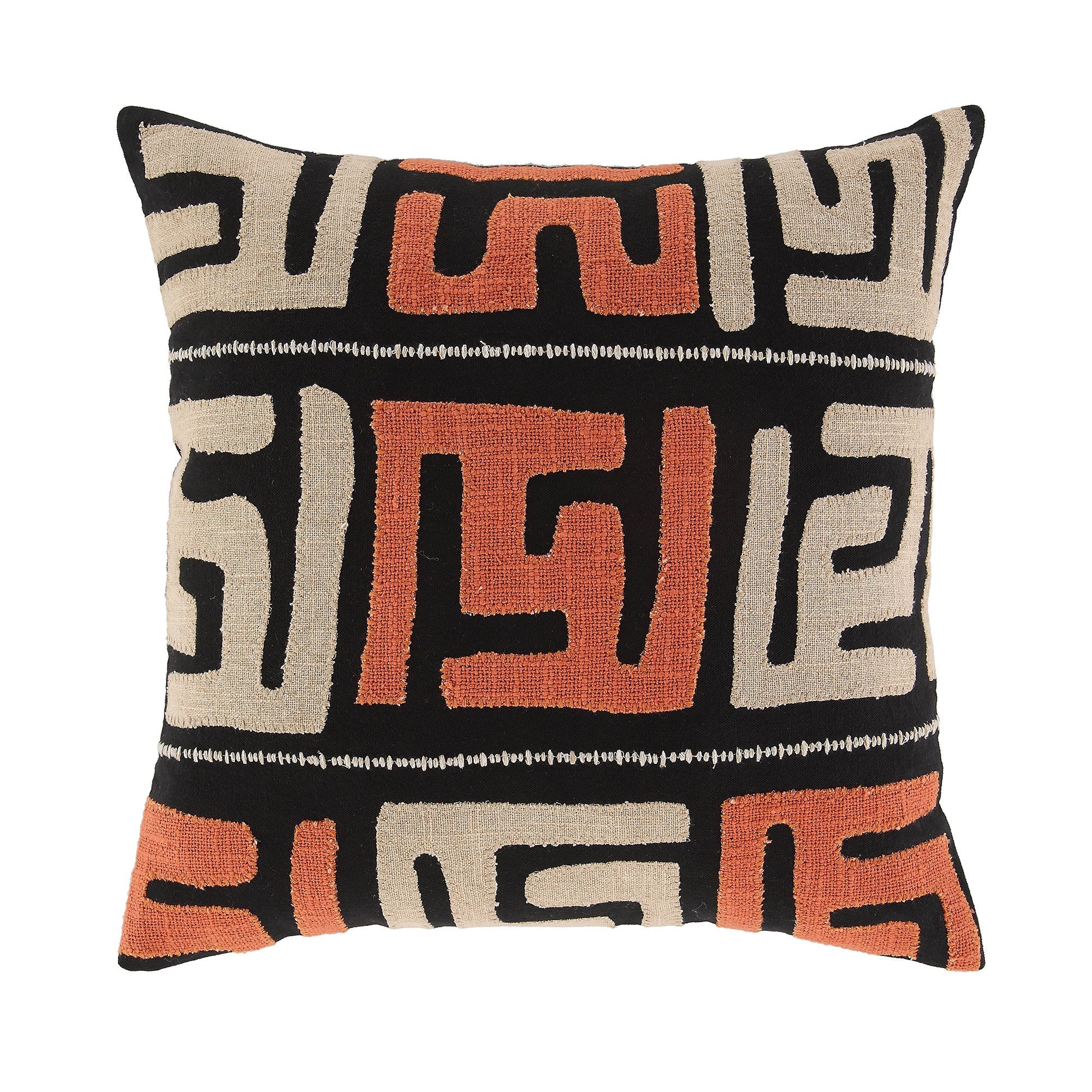 Javari Burnt Terracotta Appliqué Pillow