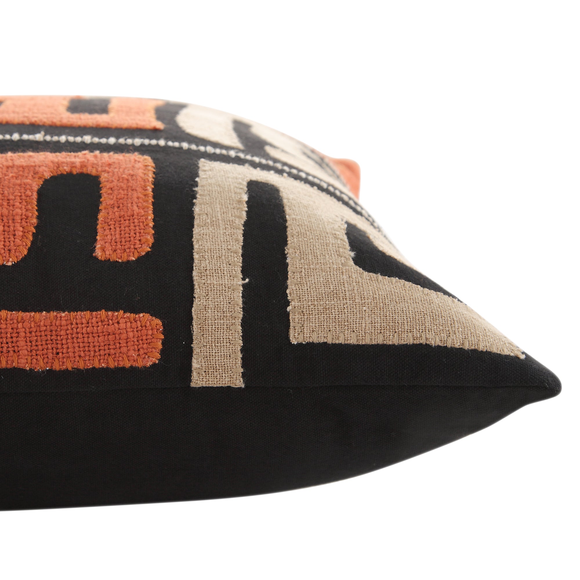 Javari Burnt Terracotta Appliqué Pillow