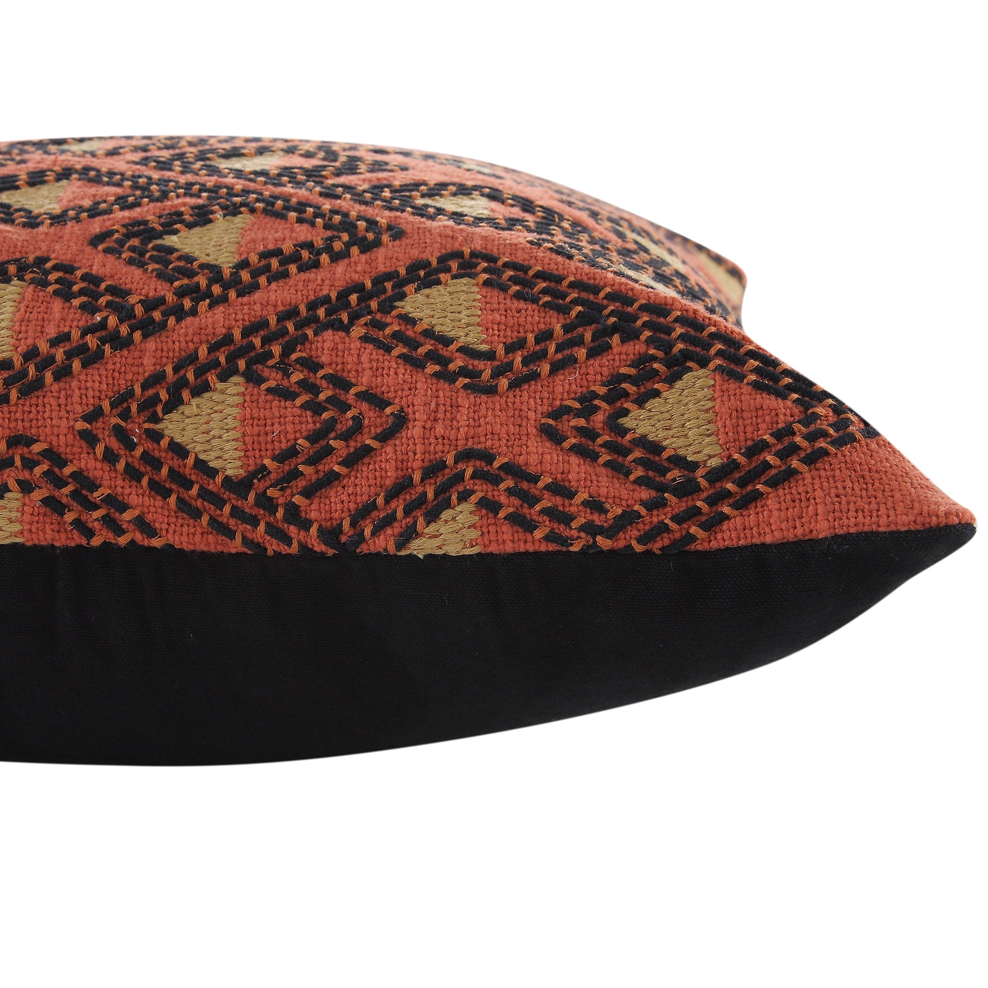 Javari Burnt Terracotta Stitched Pillow