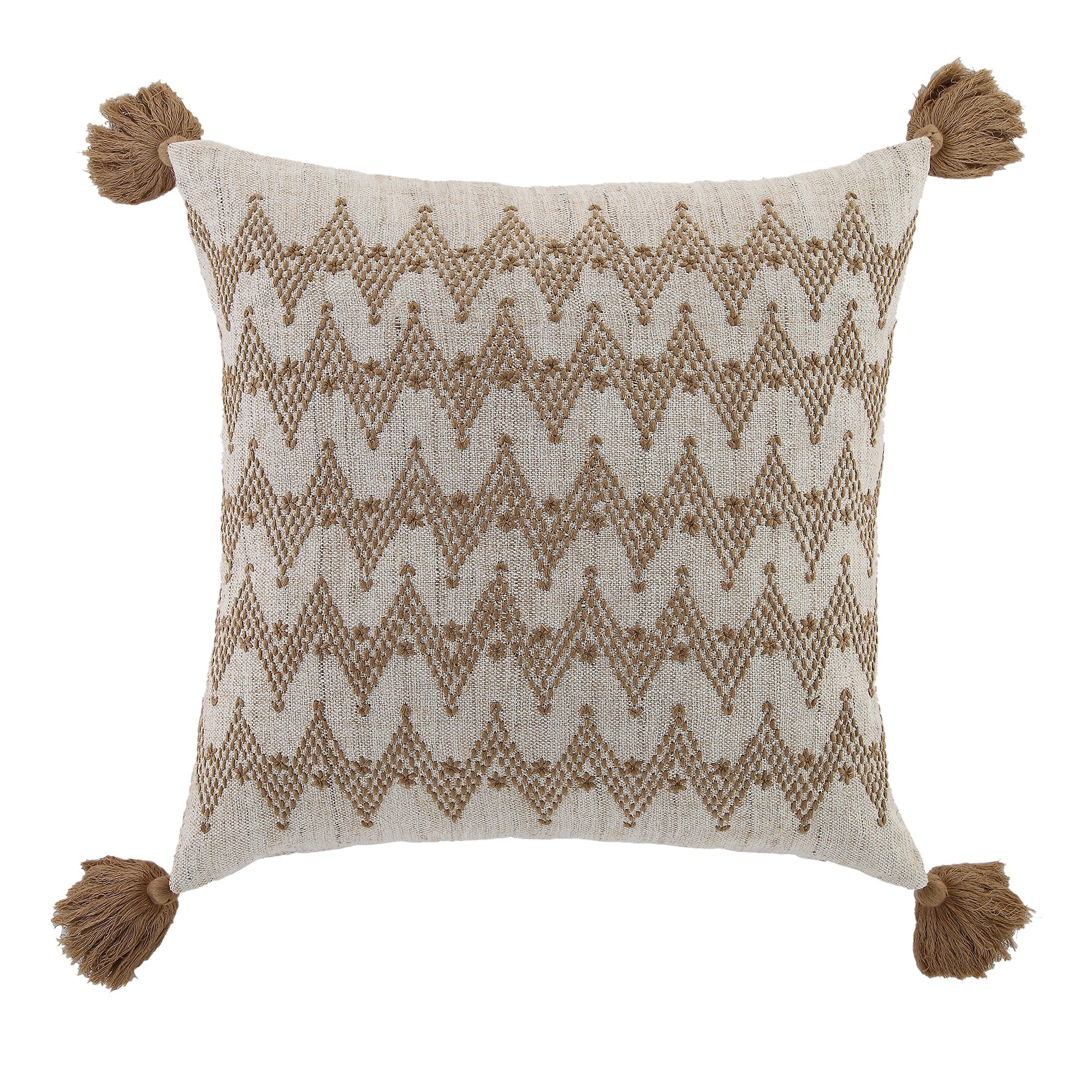 Boho Collection River Running Stitch Pillow