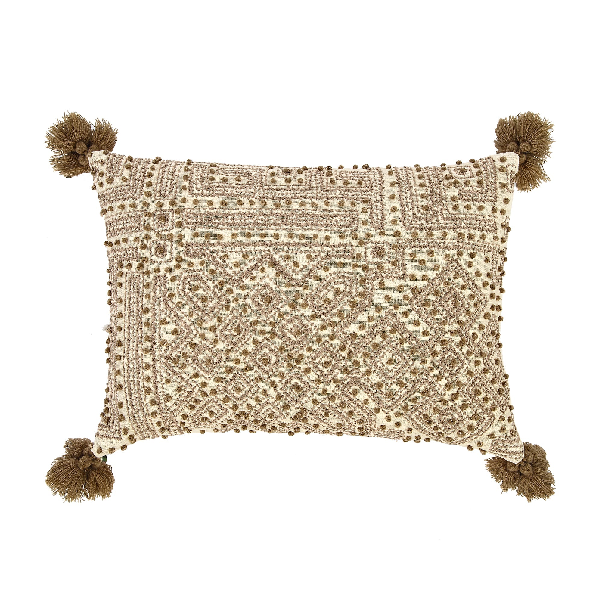 Boho Collection Savannah French Knot Tassel Pillow