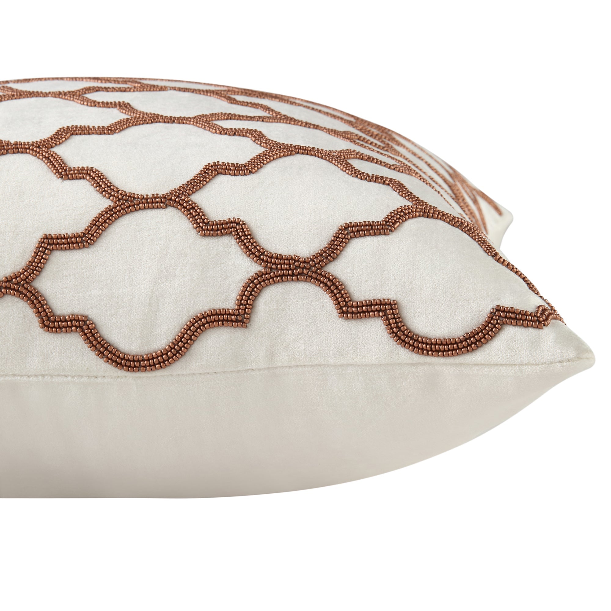 Luxe Collection Trellis Hand Beaded Pillow