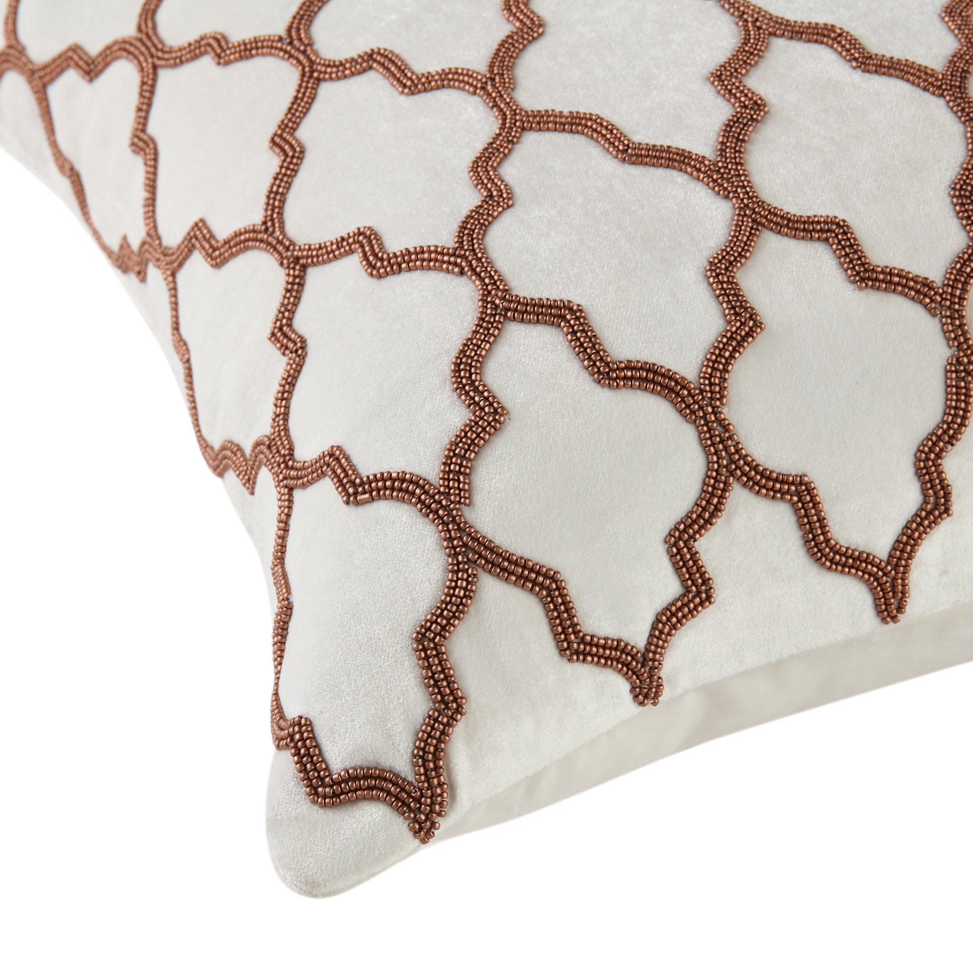 Luxe Collection Trellis Hand Beaded Pillow