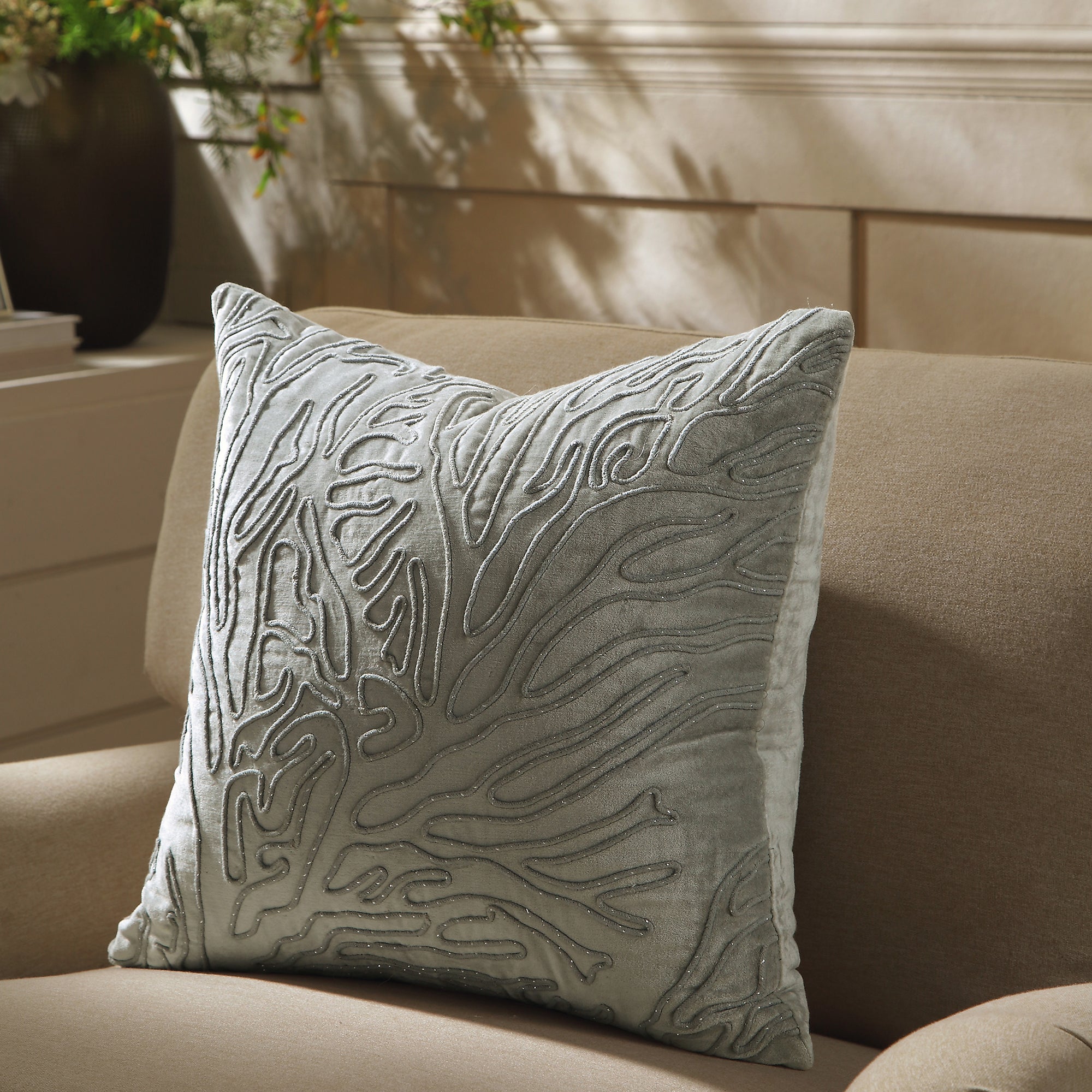 Luxe Collection Wiggle Sparkle Cord Velvet Pillow