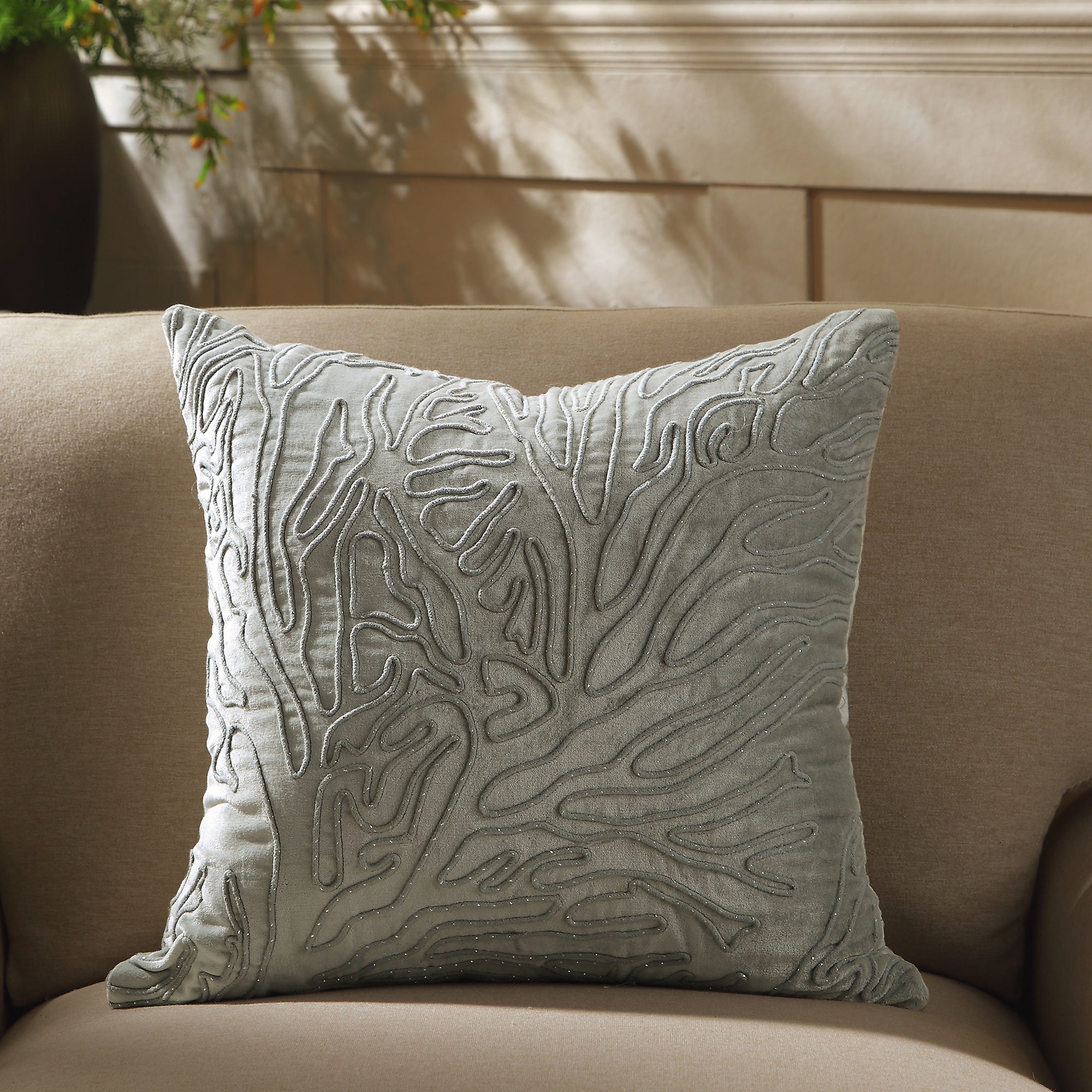 Luxe Collection Wiggle Sparkle Cord Velvet Pillow