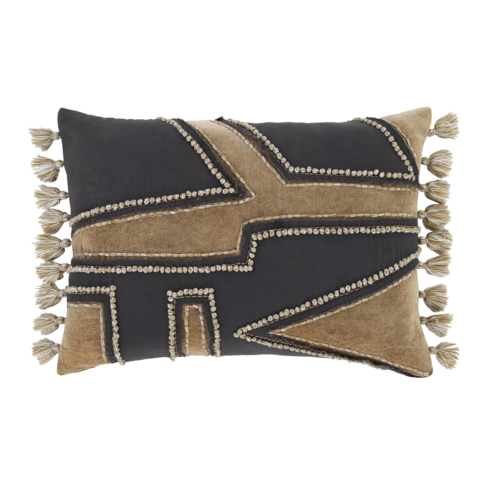 Wylder Collection Enzyme Washed Wool Tassel Pillow